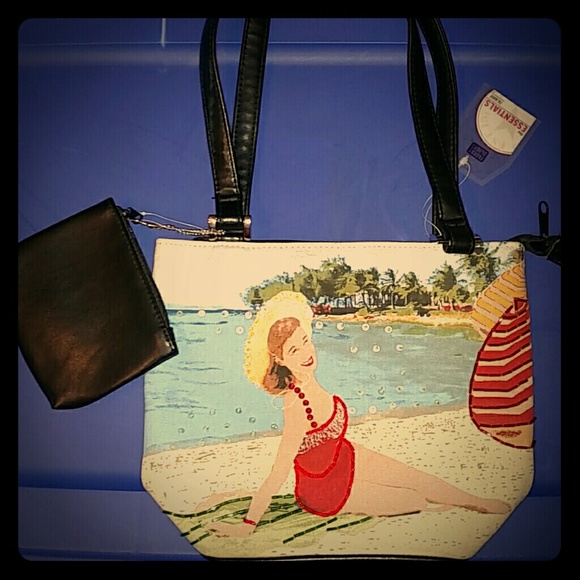 Faded Glory Handbags - Faded Glory Beach Days Beaded Purse & Coin Purse