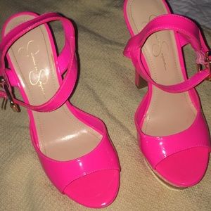 Neon pink heels!