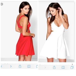 Maddie Cut Out Plunge Skater Dress