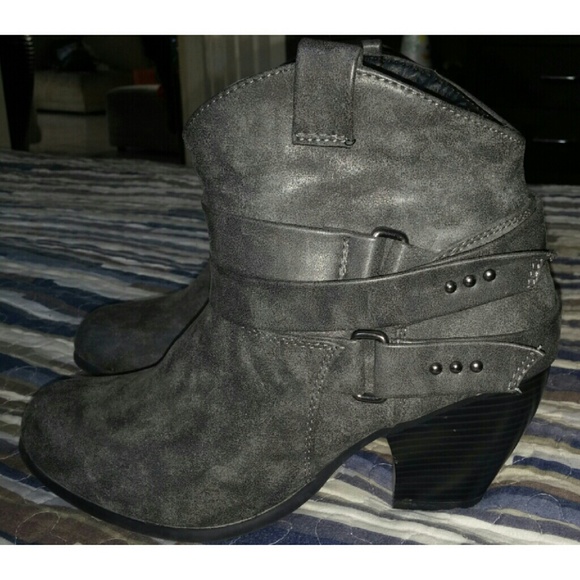 Grey Ankle Boots