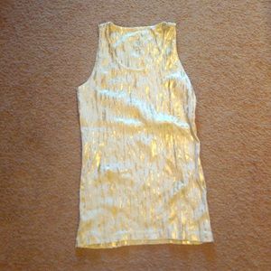 Gold shimmer tank top