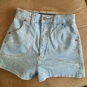 High waisted jeans shorts