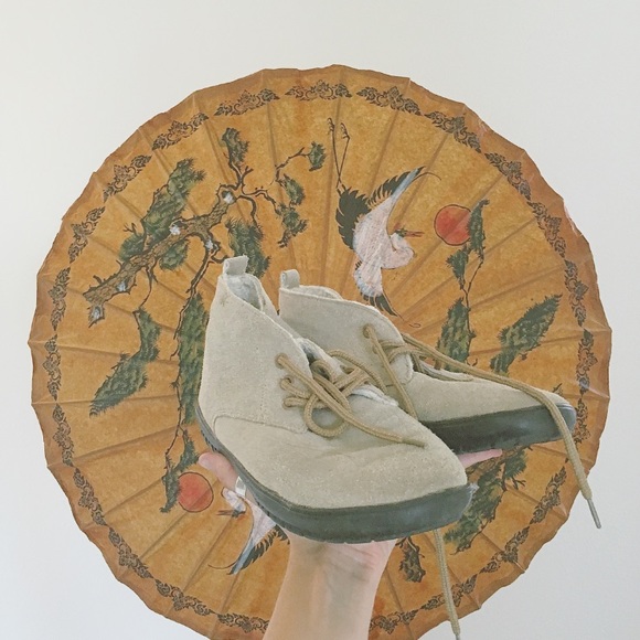 Vintage Shoes - • Vintage Hipster Warm Faux Fur Ankle Booties •