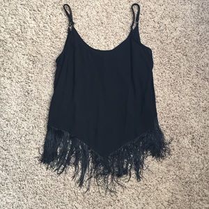 Black fringe tank