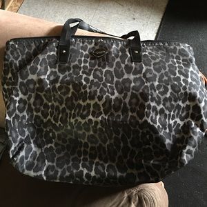 Authentic leopard print coach bag