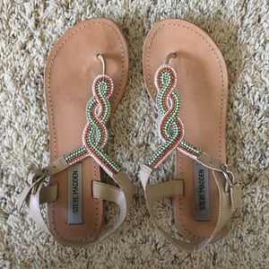 Steve Madden mint/orange sandals-size 8.5