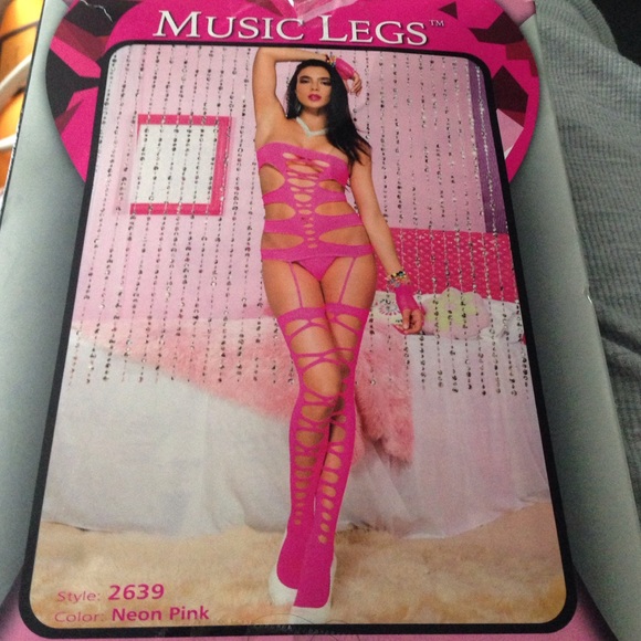 Music Legs Lingerie Strapless Cutout Uni OSFM