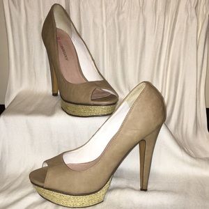 Just Fab nude stiletto heels