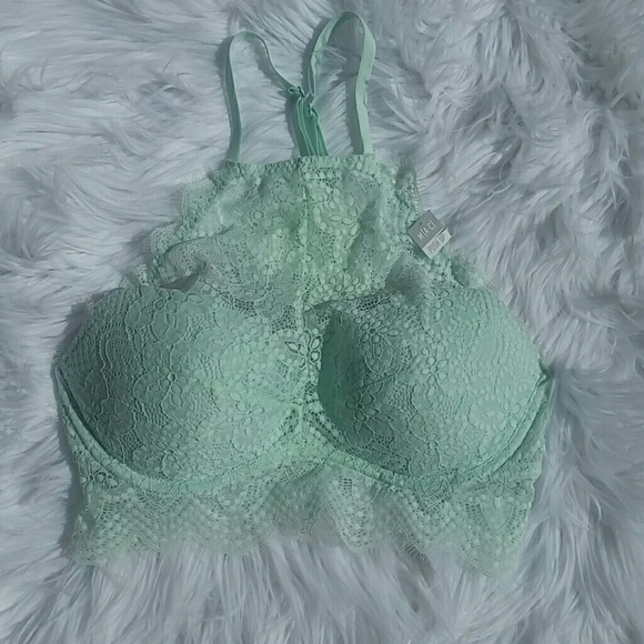 PINK Victoria's Secret Tops - Mint Pink Victorias secret eyelash bra bralette
