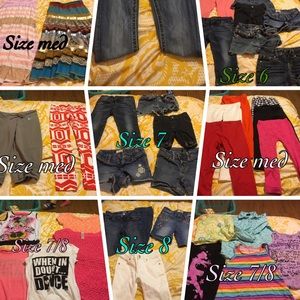 Kids girl size 6-8 and med