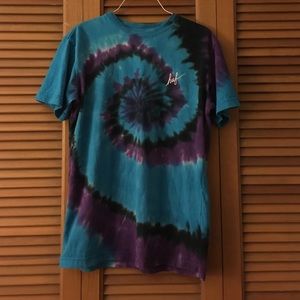 HUF blue & purple tie dye tee