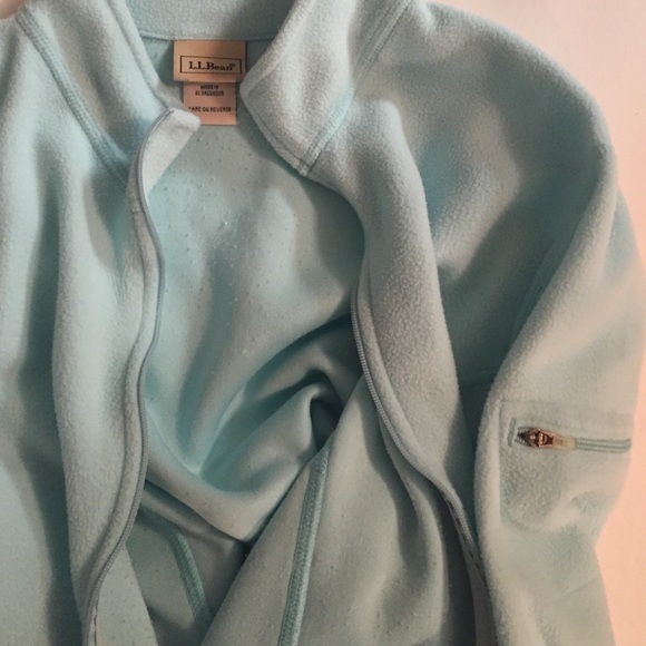 L.L Bean Active Fleece Jacket Light Blue - Picture 4 of 4