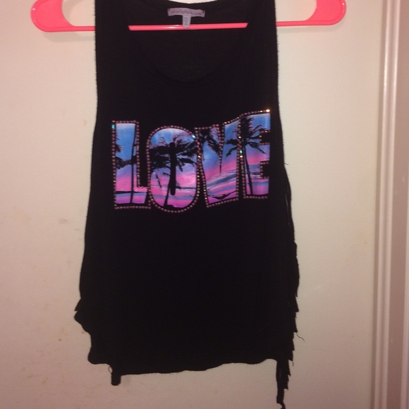 Black love tank top
