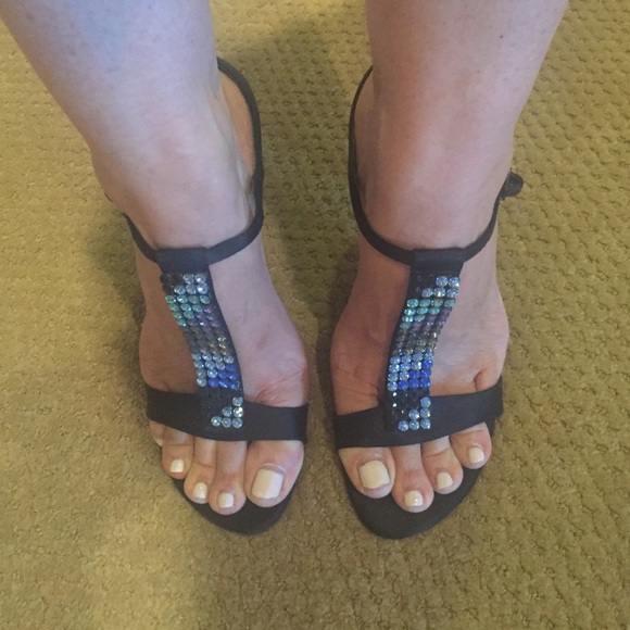 Stuart Weitzman Brigitte JEWELLED Sandals - Picture 1 of 4