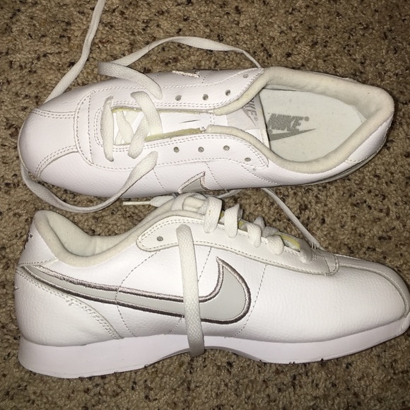 White & Grey Nike Cheer Shoes