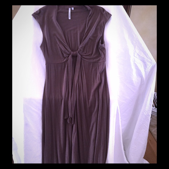 Michael Stars brown jersey knit midi dress
