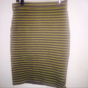 Striped Knit Pencil Skirt