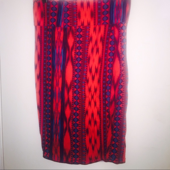 Tribal Print Knit Pencil Skirt - Picture 1 of 1