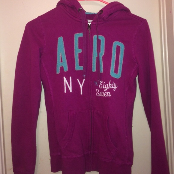 Purple jacket with hood