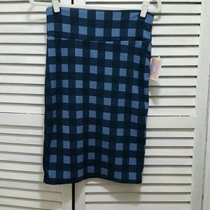 NWT LuLaRoe blue checkered cassie