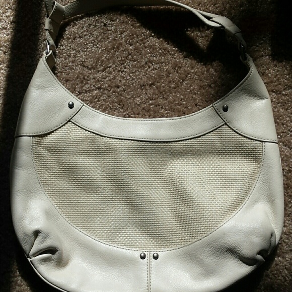 Cole Haan cream leather purse