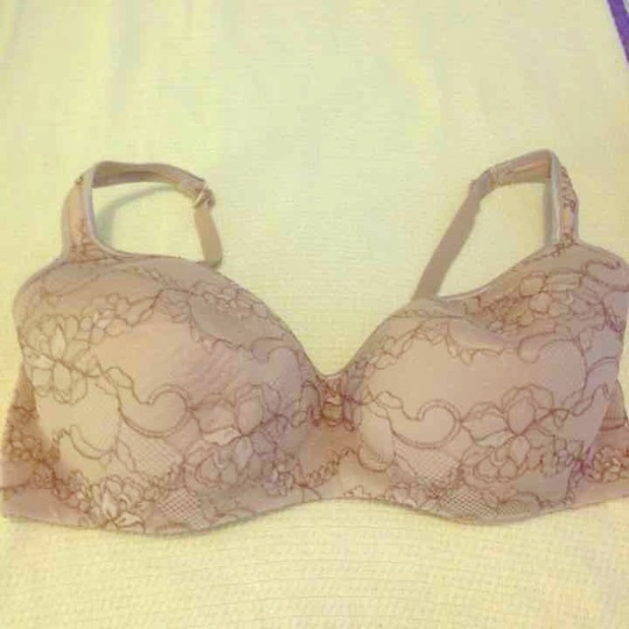 42DDD Balconette bra w/ brown lace