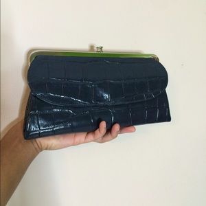 Genuine Leather Navy Clutch-Michael Rome Designs