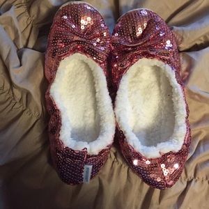 Pink sequins slippers