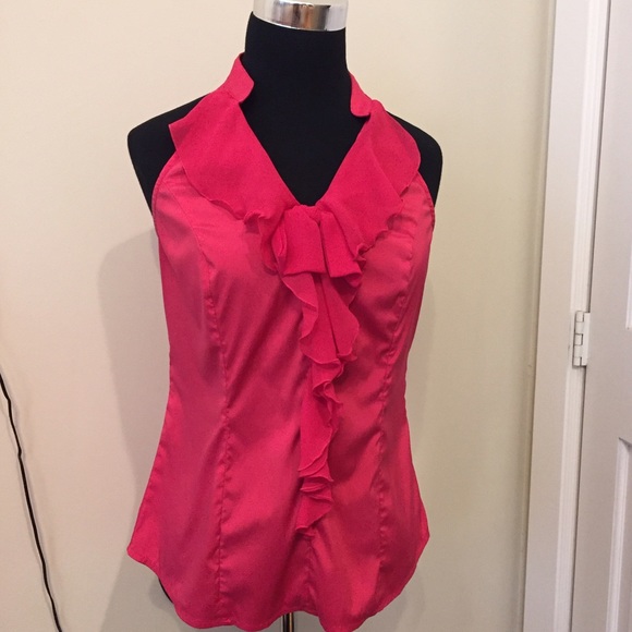 Express pink halter blouse small sexy fitted 🎀