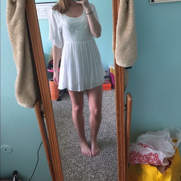 White flowy dress