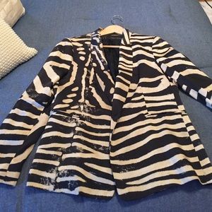 Zara zebra print blazer