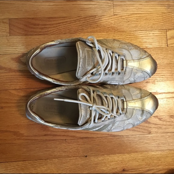 Gold coach sneakers