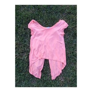 Charlotte Russe Coral Open Back Top