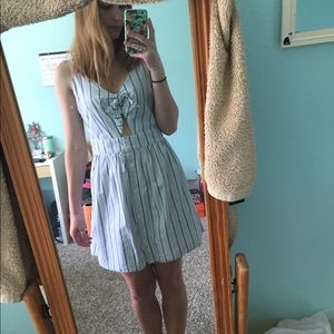 Striped cutout dress