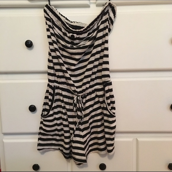 Black and white romper