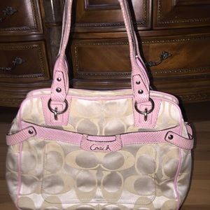 Pink and Beige Coach Purse!