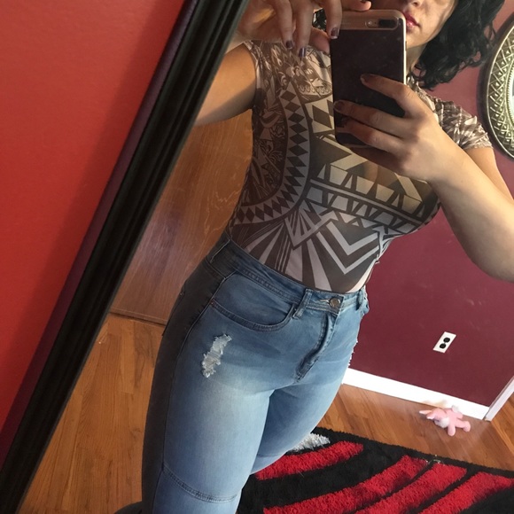 Mesh transparent bodysuit. Clearance - Picture 5 of 8