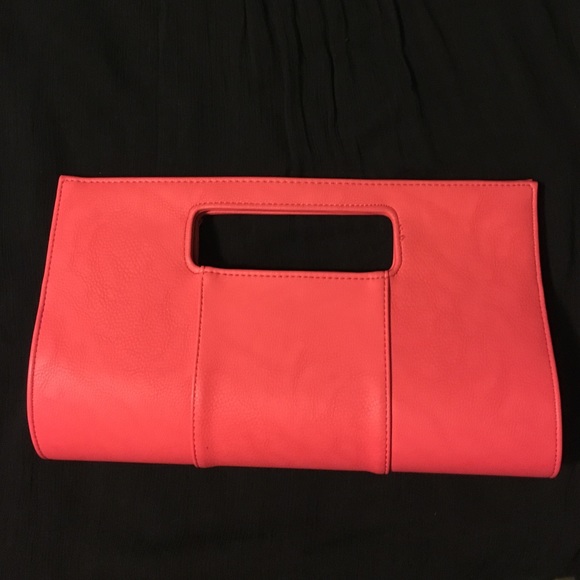 Charming Charlie Bright Peach/Orange Clutch