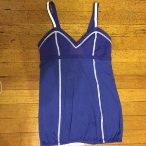 Purple Lululemon bike tank