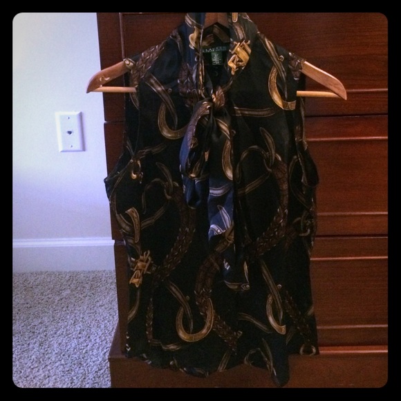 Lauren Ralph Lauren silk sleeveless top
