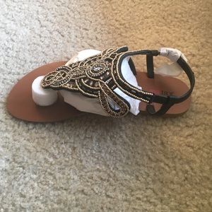 Embellished black sandal