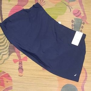 Navy blue skirtini skirt swim pant coverup 14 16