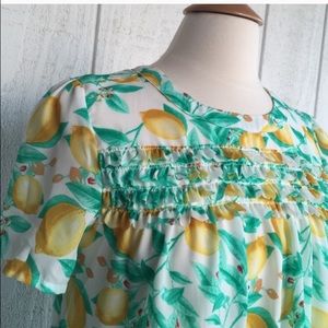 🍋🍋ELLE Lemon Print Chiffon Blouse🍋🍋