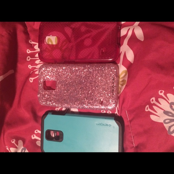 Three Galaxy S5 phone cases.
