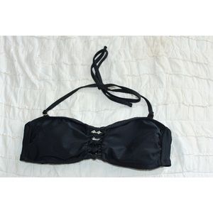 Black Braided Bandeau Bikini Top