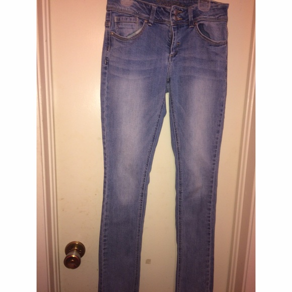 High waisted skinny jeans