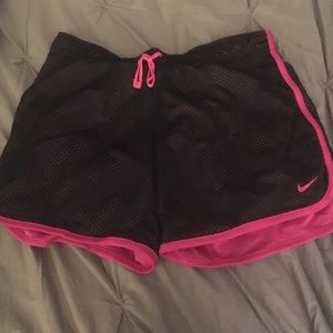 Pink and black Nike Dri-fit shorts. NEVER WORN.