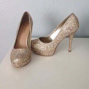 Gold Glitter Pumps