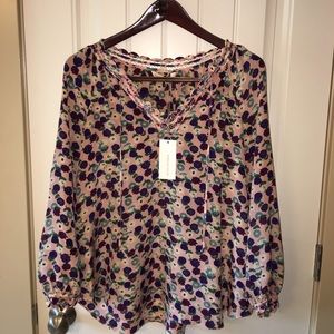 NWT Rebecca Taylor Flower Blouse