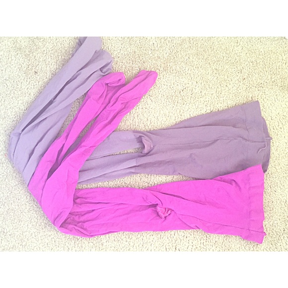 Powder Purple & Fuchsia Pink Tights - Picture 1 of 1